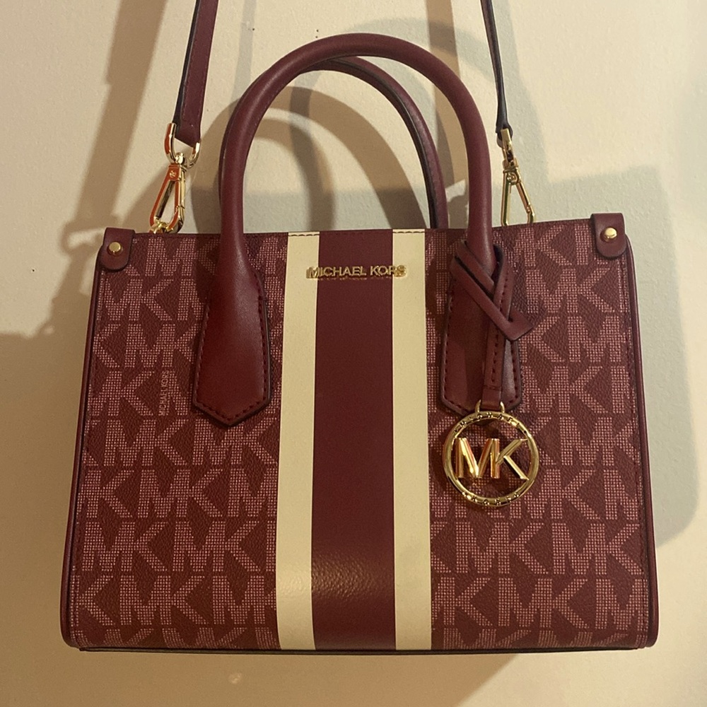 Michael kors crossbody purse, Maroon red, Brand new